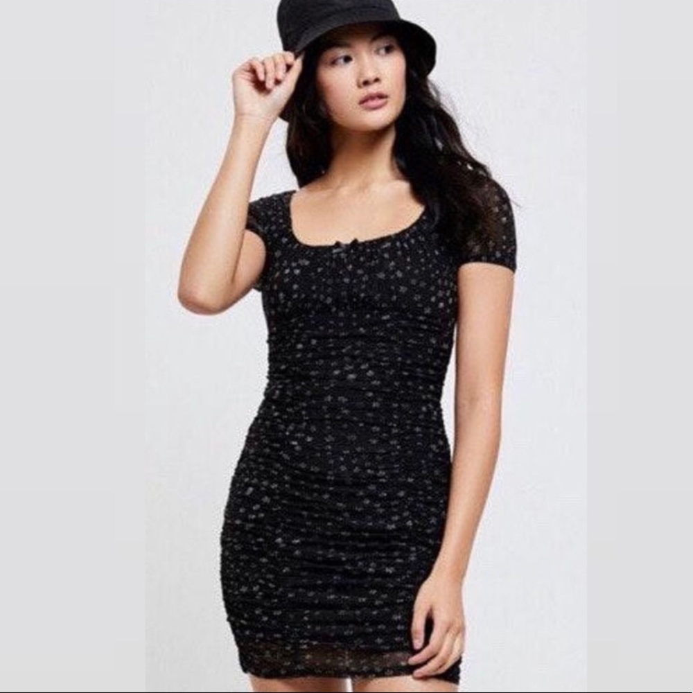 Pacsun Black Floral Dress